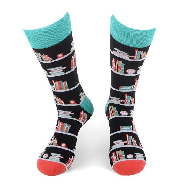 Men's Socks - book Shelves Novelty Socks