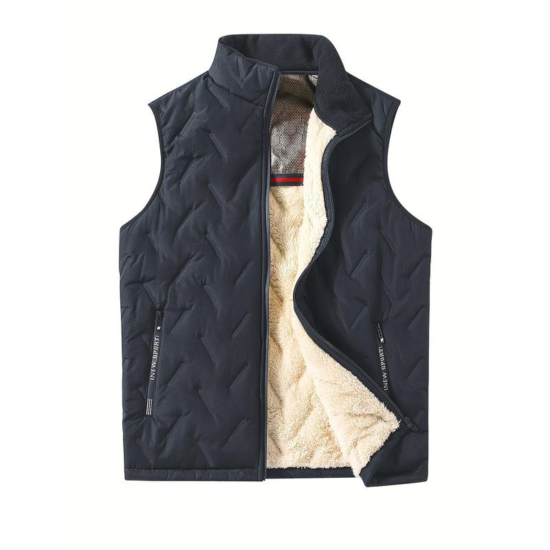 Men's Sports Outdoor Casual Vest-Graphene Fabric Fleece-lined Lining, Autumn and Winter Warm Sleeveless Jacket