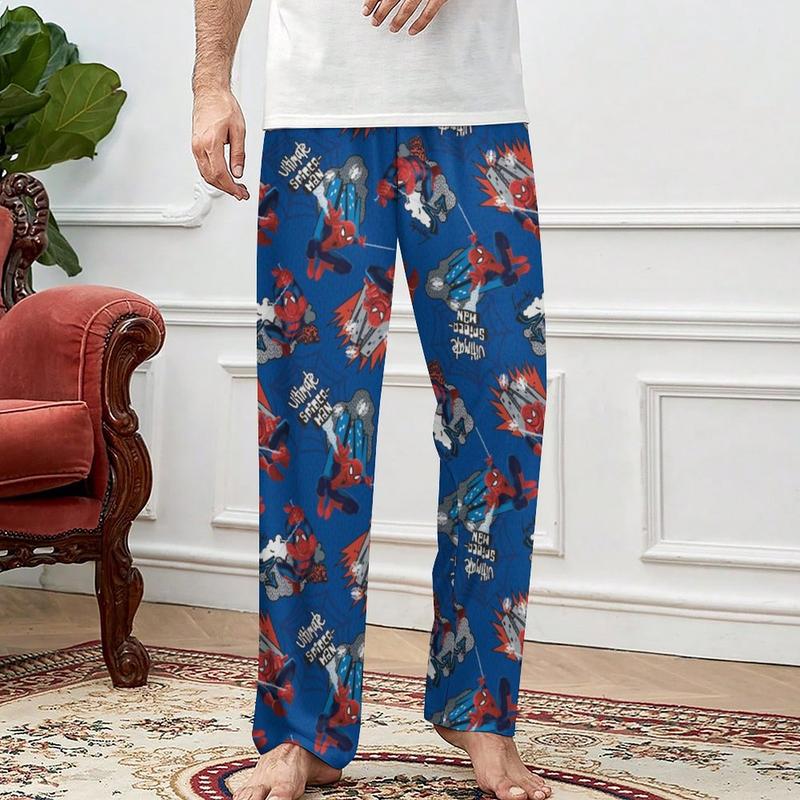 Cute Pajamas Pj Bottoms Spiderman & Hello Cat Comfortable and Fashionable Pajama Pants Casual Pant Home Wear Suitable for Men and Women