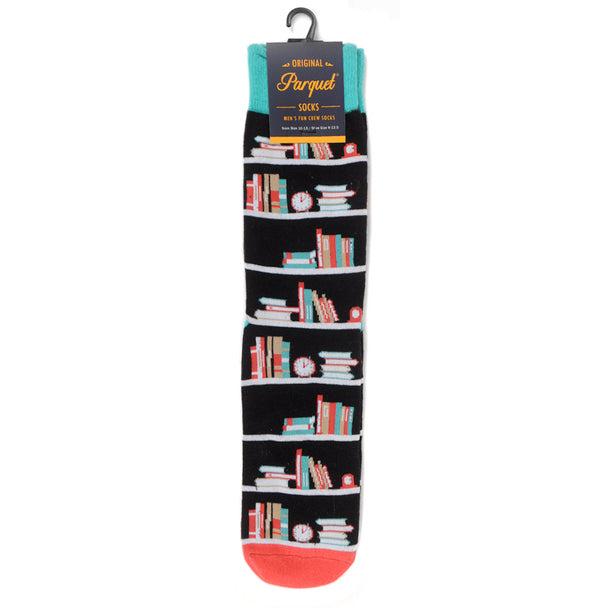 Men's Socks - book Shelves Novelty Socks