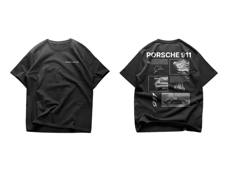 Porsche 911 Heritage Streetwear T-Shirt: Elevate Your Style with Comfort and Legendary Design Casual Cotton