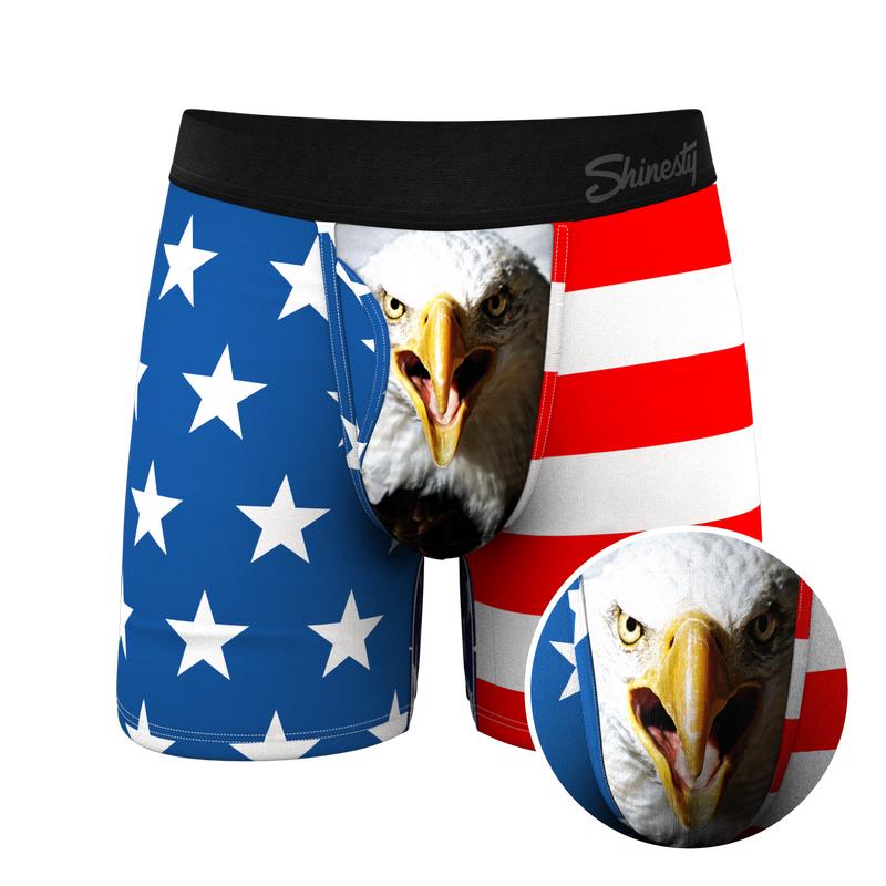 The Mascot | Shinesty American Flag Ball Hammock® Pouch Underwear With Fly