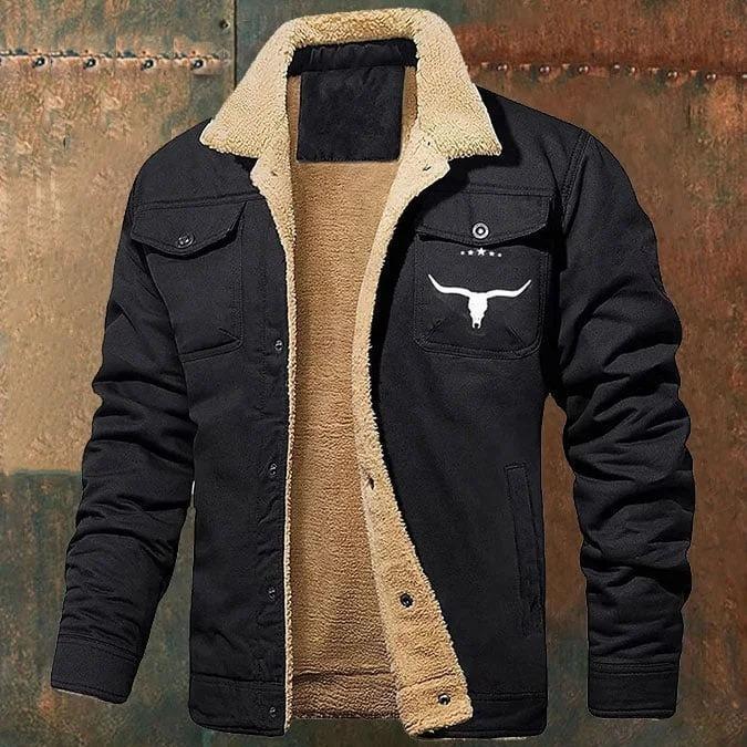 Men's Jacket Fleece-lined CottonWorkwear Casual Jacket Men's Coat