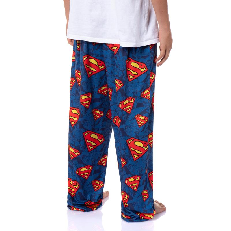 DC Comics Men's Superman Symbol Tossed Print Pajama Pants For Adults