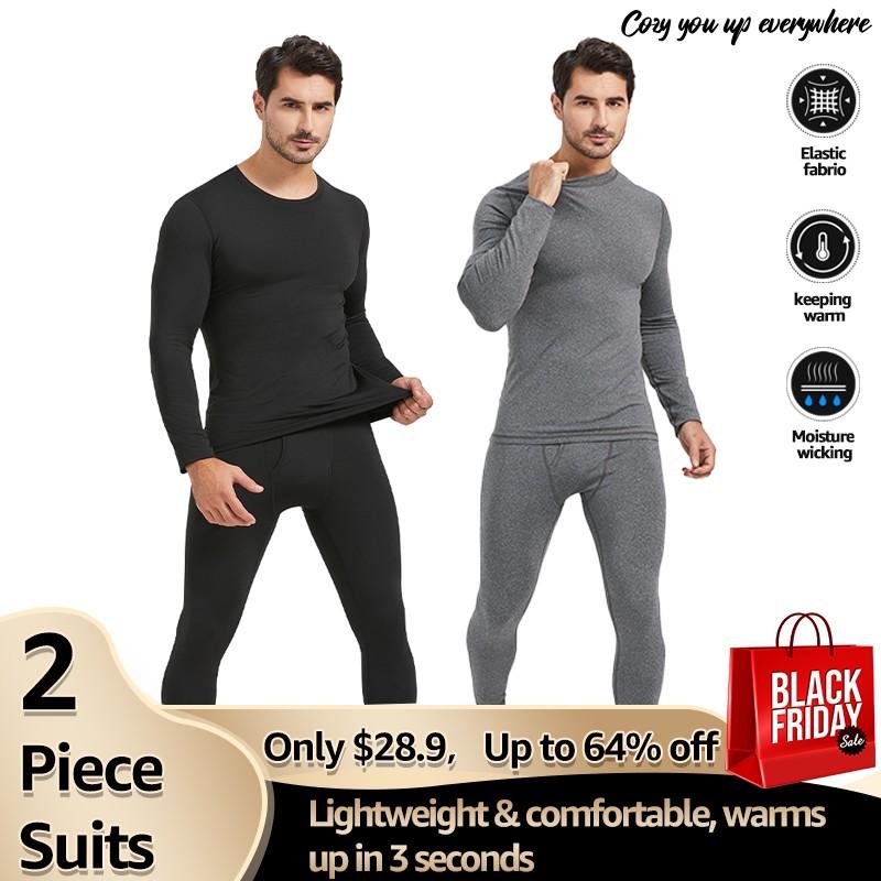 UNIQUEBELLA Men's Thermal Underwear & Giant Hood Pocket Wearable Blanket Hoodie Set,Warm & Cozy,Gifts for Women Men,Halloween&Christmas Decor,Christmas Gifts,Black Friday