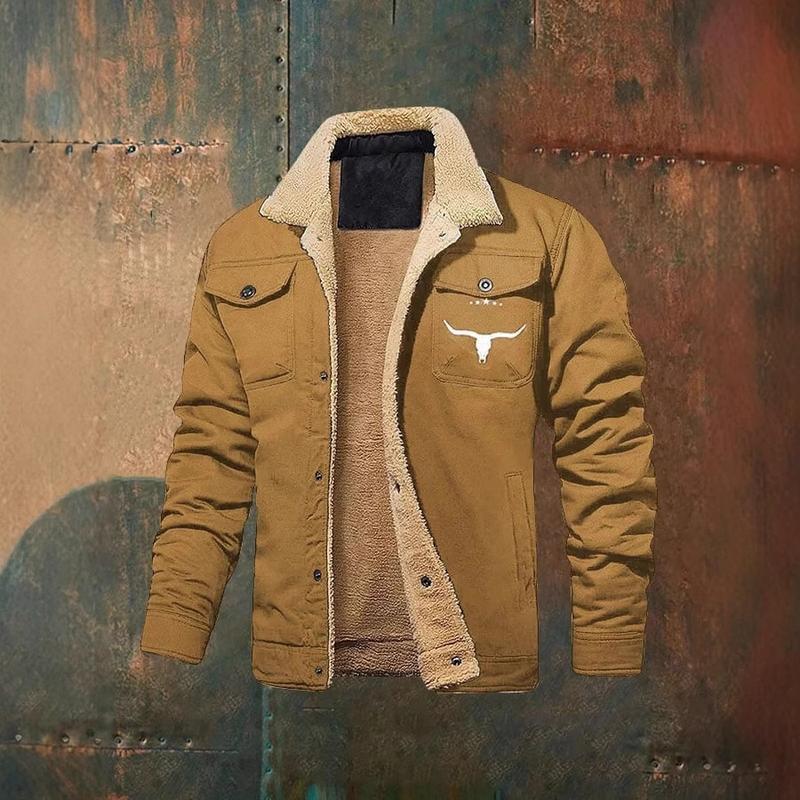 Men's Jacket Fleece-lined CottonWorkwear Casual Jacket Men's Coat