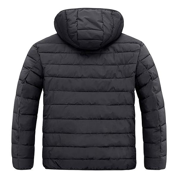 Men's Big and Tall Lightweight Puffer Jacket Quilted Warm Winter Coat Windproof Winter Jackets with Hood Menswear Tops Underwear Hoodie