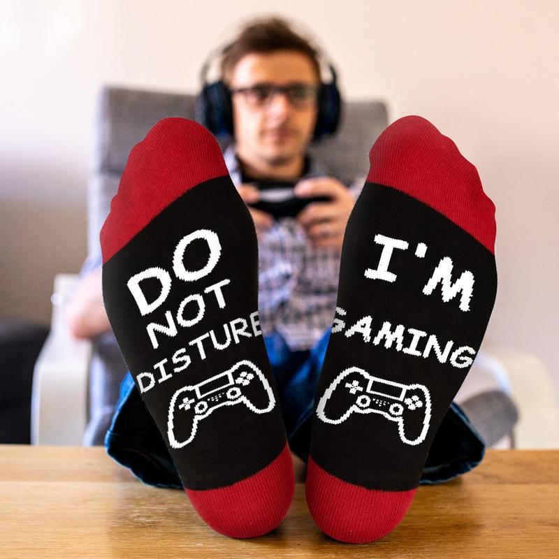 Do Not Disturb I'm Gaming Socks, Gifts for Teen Boys, Christmas Gifts Ideas for Men,Dad,Son,Gamer Funny Game Socks