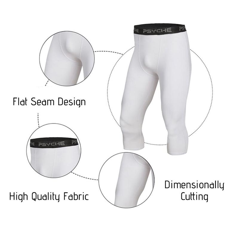 PSYCHE Men's Basketball Leggings Sports Shorts Casual Sports Pants For Gym Workout Running Menswear Protective Underwear Trouser