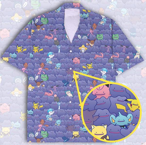 Ditto Pattern Button Down Tee