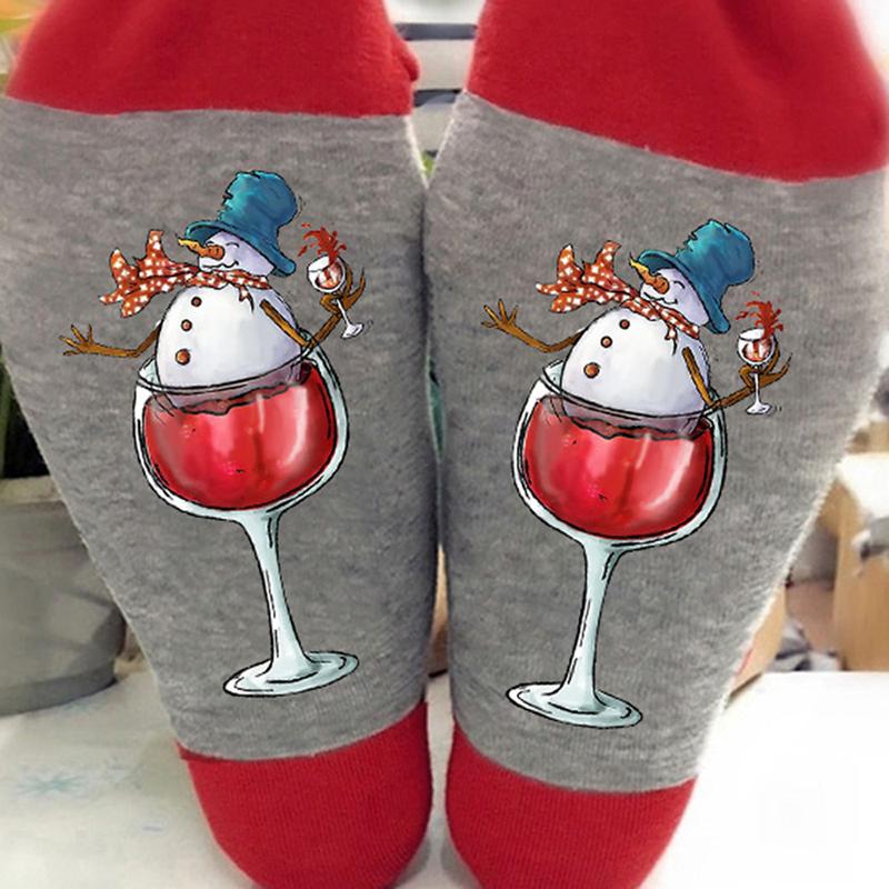 Snowman Wine Unisex Crew Socks - SHESHOW