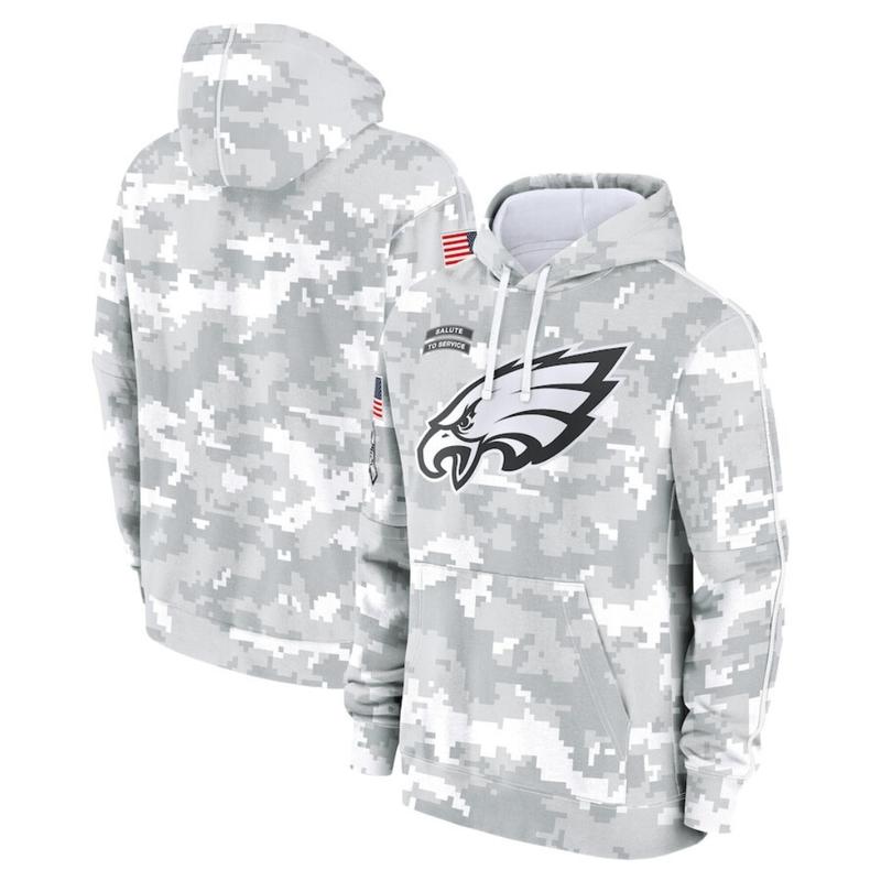 All Over Print Philadelphia E4gles Arctic Camo 2024 Salute to Service Club Fleece Pullover Hoodie, Sports Hoodie For Men, Gift For Fan, Gift For Him