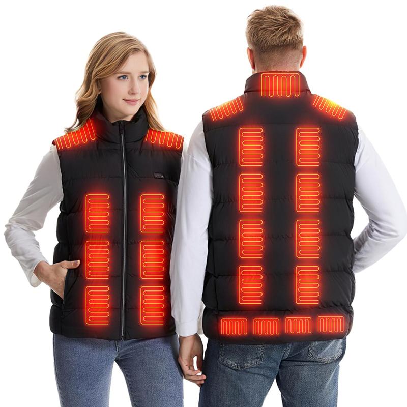 1Pc Heated Vest Men Women Heated Jacket with 23 Heating Zones 3 Heat Levels USB Powered Machine Washable for Winter Hiking Skiing Skating Outdoor Activities Menswear Collar Menswear Collar Long Polyester Long Polyester Short Smooth Tops Warmer