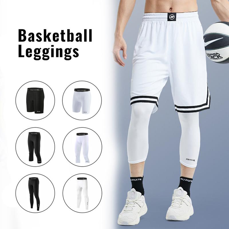 PSYCHE Men's Basketball Leggings Sports Shorts Casual Sports Pants For Gym Workout Running Menswear Protective Underwear Trouser