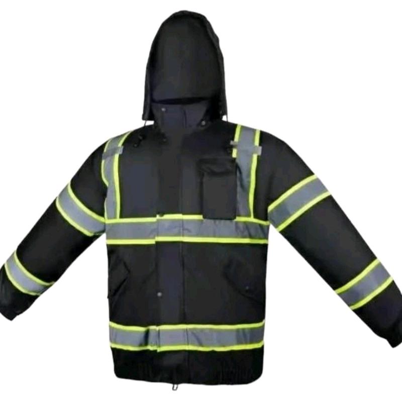 Hi-Viz Safety Jacket with Sherpa liner Menswear Clothing