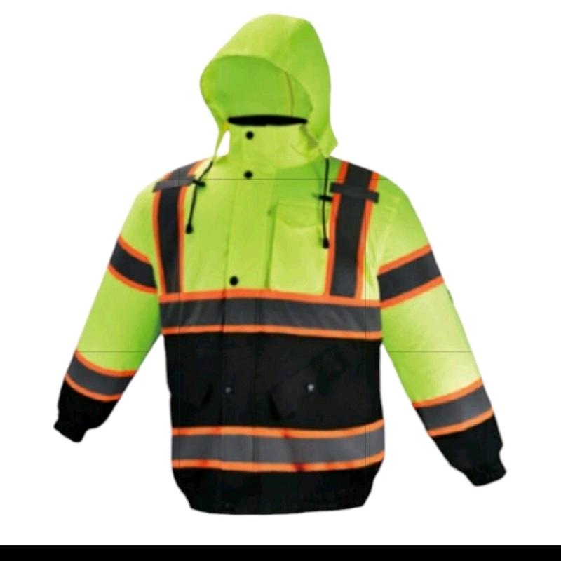 Hi-Viz Safety Jacket with Sherpa liner Menswear Clothing