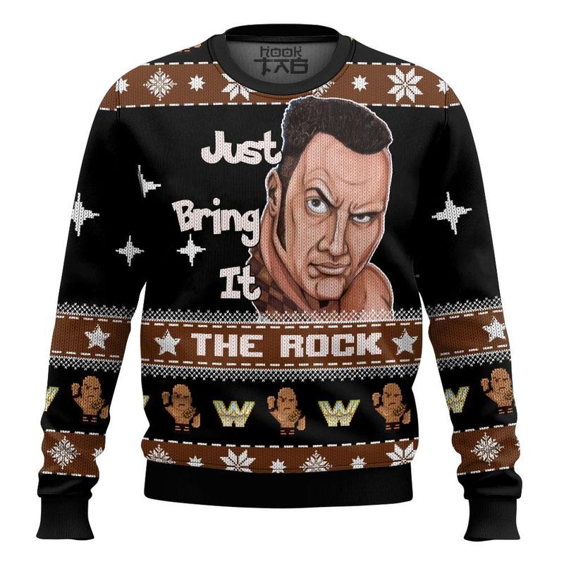 The RockWWE Christmas Ugly Sweater Retro Trendy Ugly Sweater, Sweater Lover Gift For Dad Gift For Mom Outfit For Family Holiday