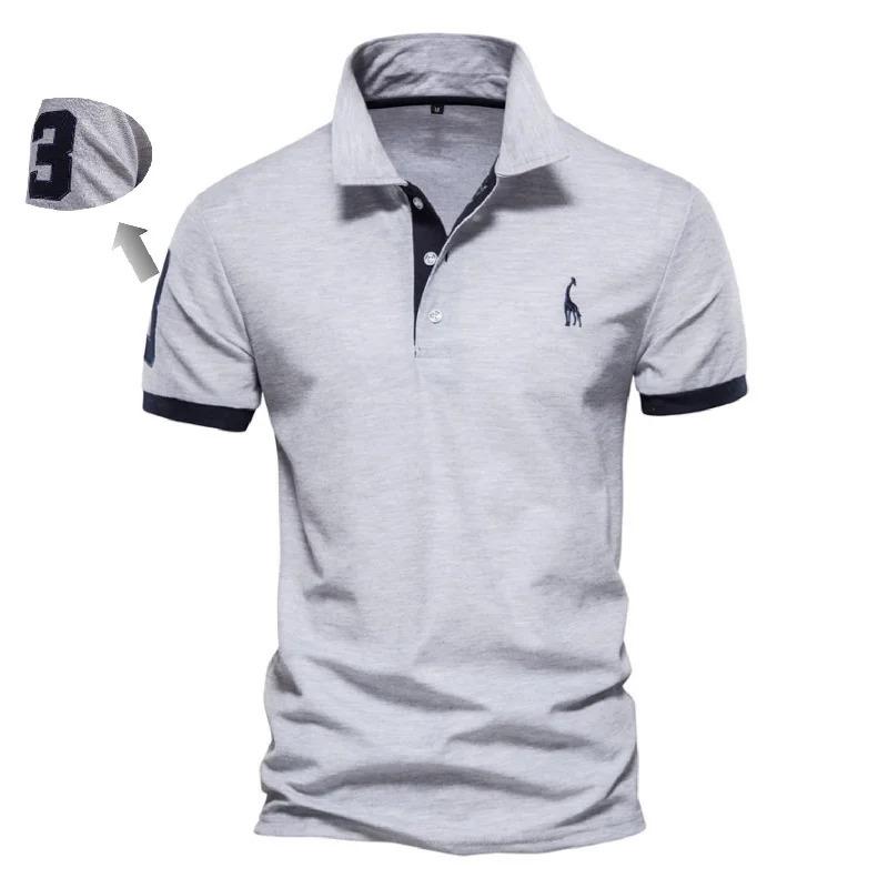 Embroidery 35% Cotton Polo Shirts for Men Casual Solid Color Slim Fit Mens Polos New Summer Fashion Brand Men Clothing