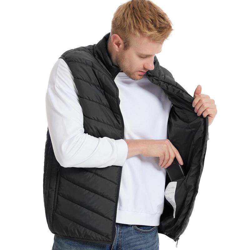 Unisex Heated Vest with 9 Heating Zones, Washable Lightweight Zip Heated Vest,Three-speed temperature adjustment.Warm waistcoat for outdoor sports