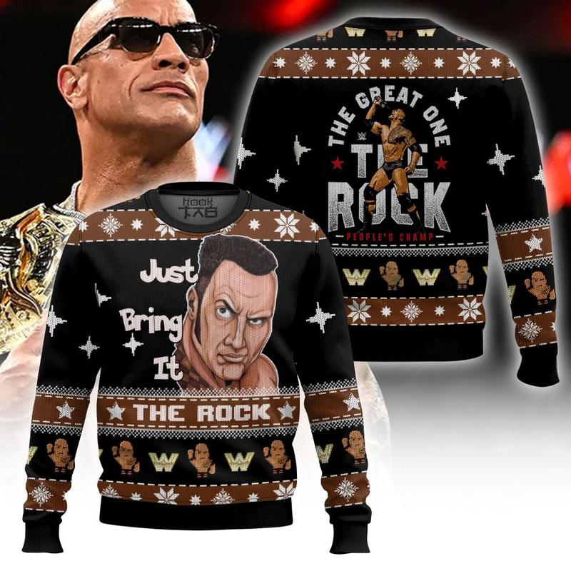 The RockWWE Christmas Ugly Sweater Retro Trendy Ugly Sweater, Sweater Lover Gift For Dad Gift For Mom Outfit For Family Holiday