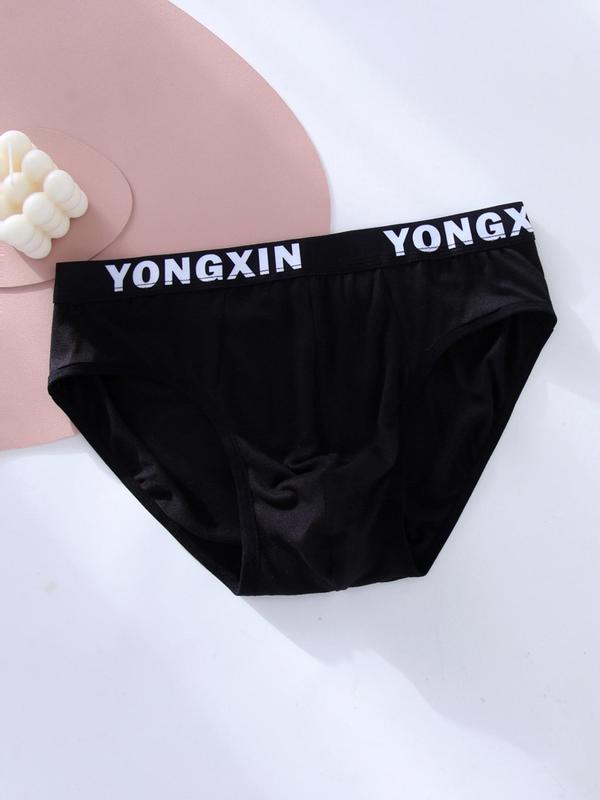 Men's Letter Tape Knicker, Casual Comfy Breathable  Underwear for Men for Daily Wear, Menswear Summer Panties, Men Underwear, Mens Clothing, Soft Underwear for All Seasons, Underwear for Men