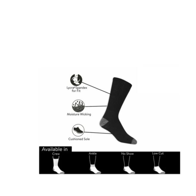 Men's Crew Socks 12 Pack for Large Shoe Sizes 6-12 and Sock Sizes 10-13 Menswear Soft Stretch Beige