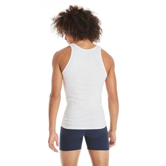 Hanes Men's White Tank Undershirts, 3 Pack