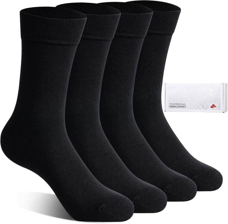 Men's Dress Socks, Classic Cotton Dress Socks for Mens, Lightweight Breathable Odor Free Mens Socks - 4 6 Pairs Pack