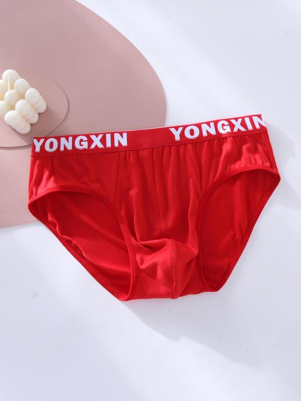 Men's Letter Tape Knicker, Casual Comfy Breathable  Underwear for Men for Daily Wear, Menswear Summer Panties, Men Underwear, Mens Clothing, Soft Underwear for All Seasons, Underwear for Men