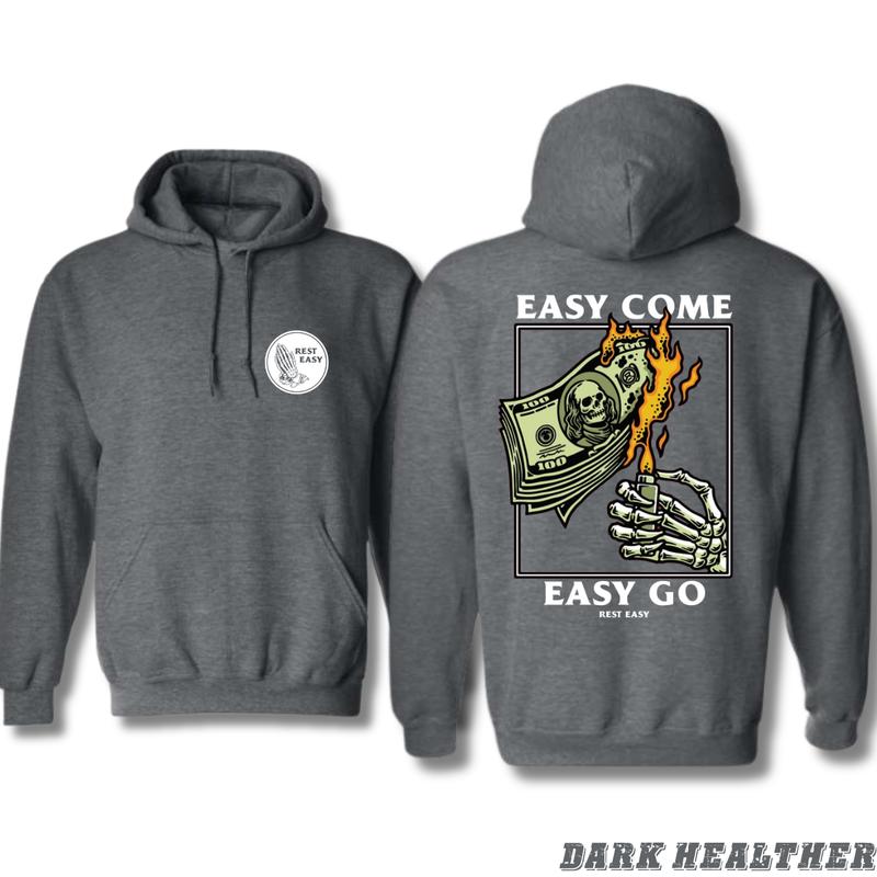 Rest Easy Hoodie - Easy Come Easy Go Skeleton Design, Ideal for Casual Wear, Comfortable and Stylish, Gift for Men, Gift for Women, Gift for You Menswear Sweaters