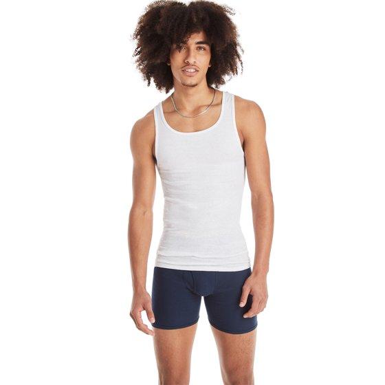 Hanes Men's White Tank Undershirts, 3 Pack