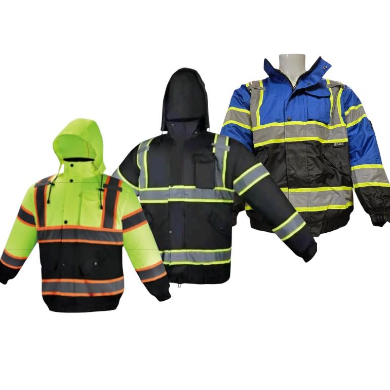 Hi-Viz Safety Jacket with Sherpa liner Menswear Clothing