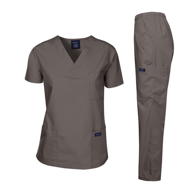 Dagacci UNISEX MEDICAL UNIFORM SET (PEWTER)