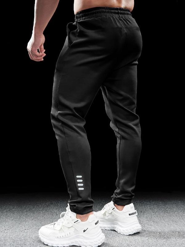 Men's Drawstring Waist Pants, Casual Comfy Breathable Regular Fit Pocket Jogger Pants for Daily Wear, Men's Trousers for All Seasons