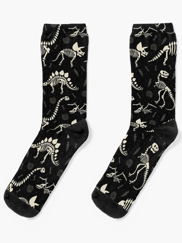 Dinosaur Fossils In Black Socks