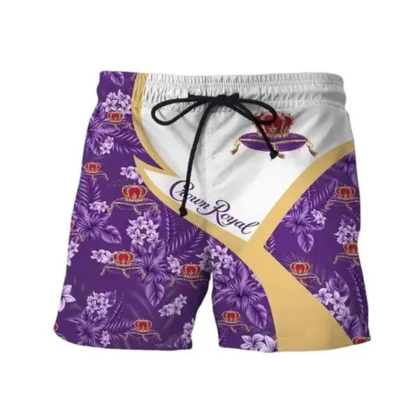 Crown Royal Hawaiian Shorts Summer, Crown Royal Hawaiian Shorts, Beer Lover Hawaiian Shorts