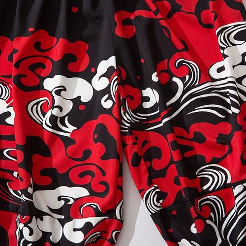 Niepce Red Devil Japanese Streetwear Lightweight Harem Pants