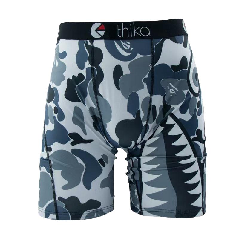 3 Pack Ethika Men's Boxer Briefs 2024 Boxer Briefs Men's Underwear Stretchable Soft Breathable Men's Boxer Briefs Boxer Briefs Novelty Boxer Briefs Sexy Shark Pattern Boxer Briefs