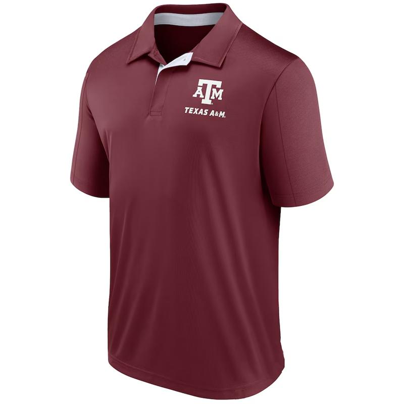 Texas A&M Aggies Fundamental Defender Polo - Maroon, Men Football NCAA Polo Shirt Trendy 2024,Classic Football Polo Shirt, Gift For Men