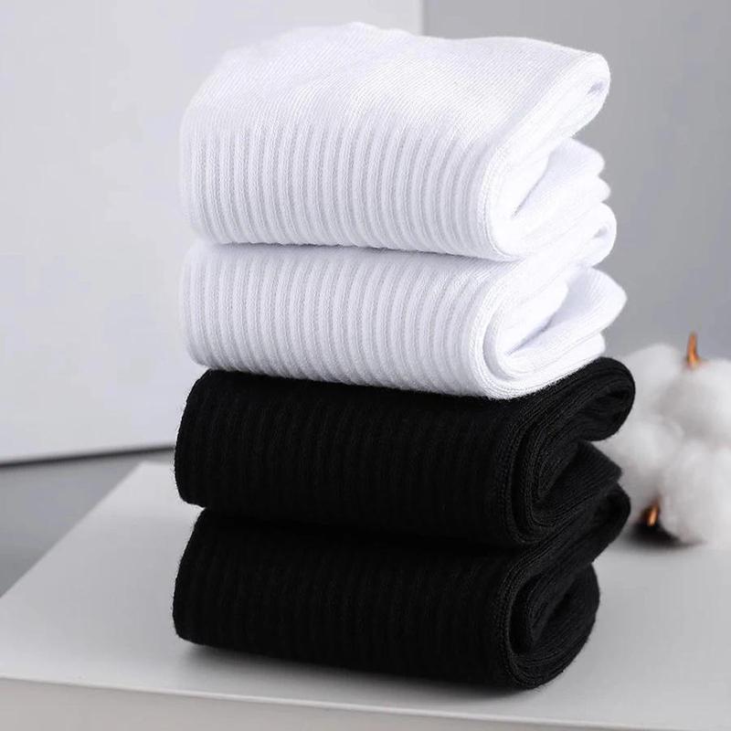 3 pairs batch men's and women's cotton socks black and white men's and women's pure cotton sports socks breathable socks