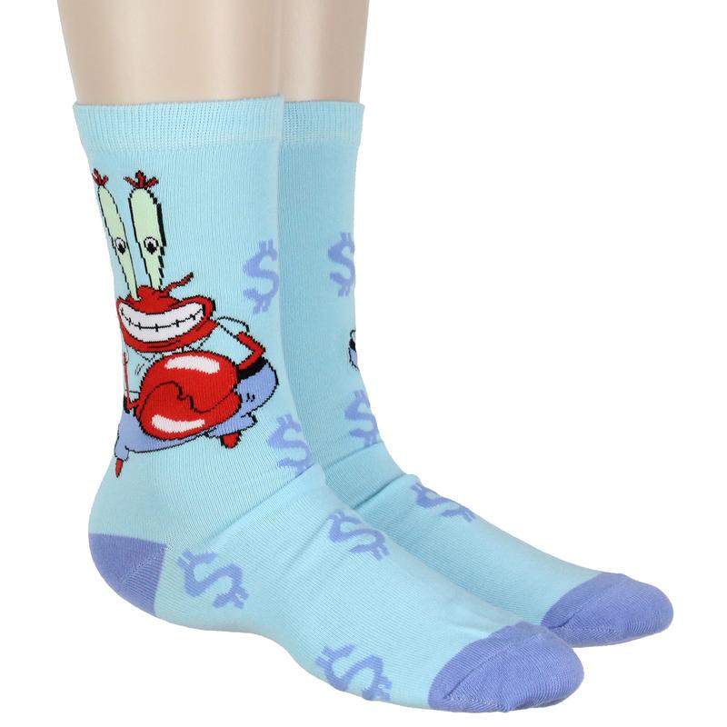 Nickelodeon Socks Spongebob SquarePants Socks Men's Socks Bikini Bottom Bunch 5-Pair Adult Crew Socks