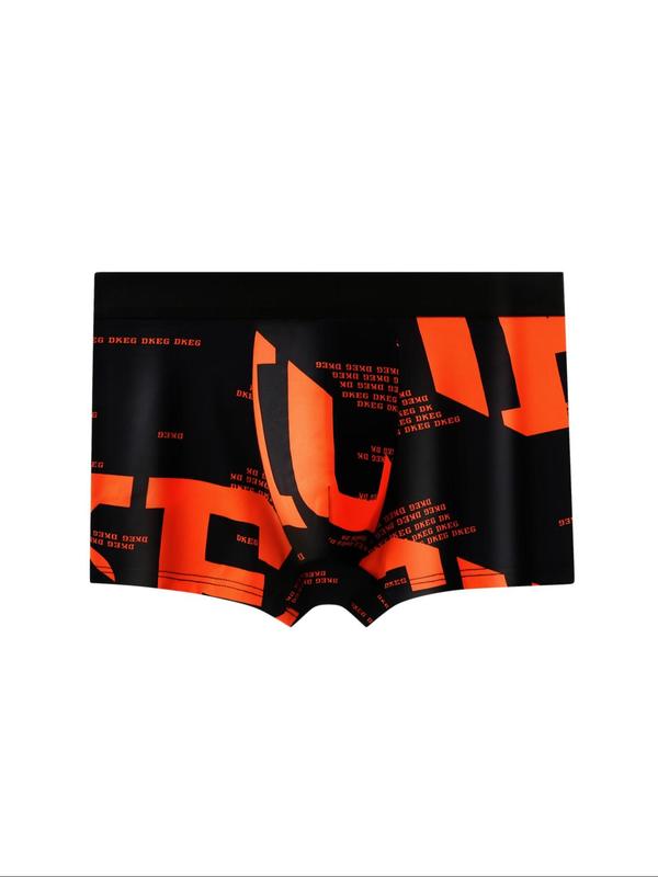 Men's All Over Print Tape Boxer Brief, Breathable Comfy Underwear for Daily Wear,  Underwear for Men,  Casual Men's Underwear for All Seasons