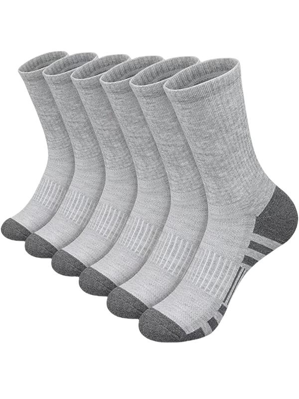 Men's Striped Print Crew Socks, Casual Comfortable Breathable Mid-calf Socks for Daily Wear, Men's Socks for All Seasons