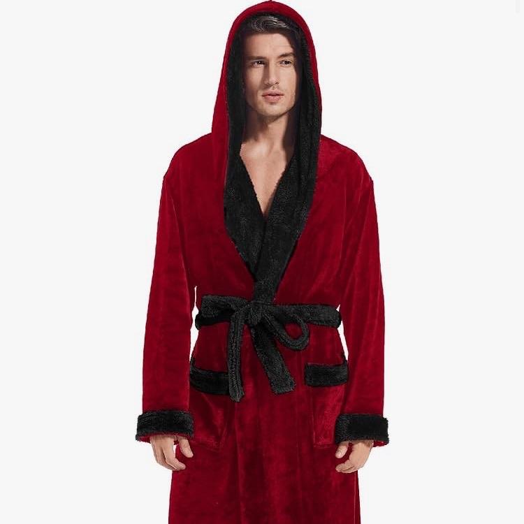 Men’s Hooded Robe, Fuzzy Bathrobe with Pockets Perfect Christmas Gift for Boyfriend and Husband  Birthday gifts for him - Winter 2024 - Menswear, Loungewear