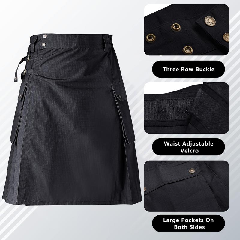 TRGPSG Kilt for Men, Waterproof Utility Kilt, Pleated Hyghland Kilt, 25