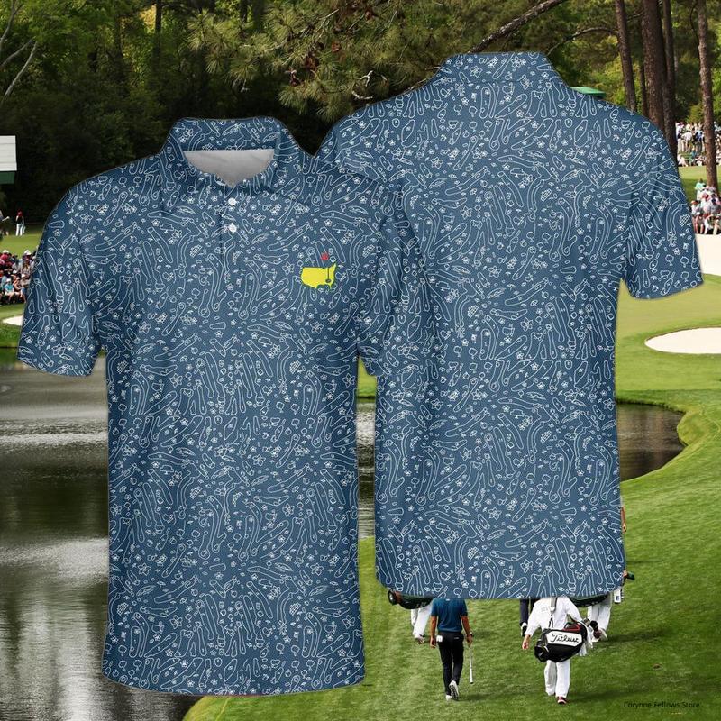 2024 Masters Peter Millar golf AOP Premium Polo Shirt Gift for Dad Men Father Sport S5XL Hot Casual Cotton