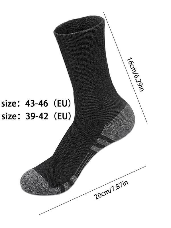 Men's Striped Print Crew Socks, Casual Comfortable Breathable Mid-calf Socks for Daily Wear, Men's Socks for All Seasons