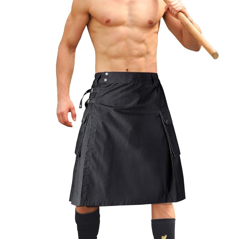 TRGPSG Kilt for Men, Waterproof Utility Kilt, Pleated Hyghland Kilt, 25