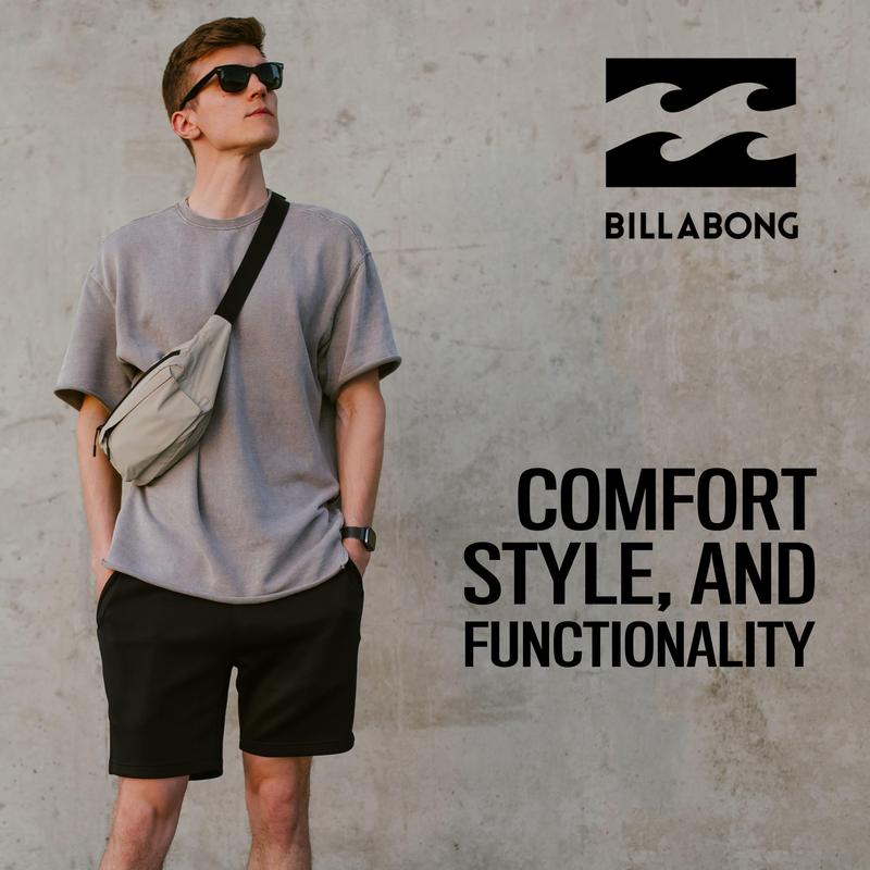 Billabong Big and Tall Shorts for Men – Casual Lounge Cotton Stretch Shorts, Loose Fit Baggy Oversized Shorts