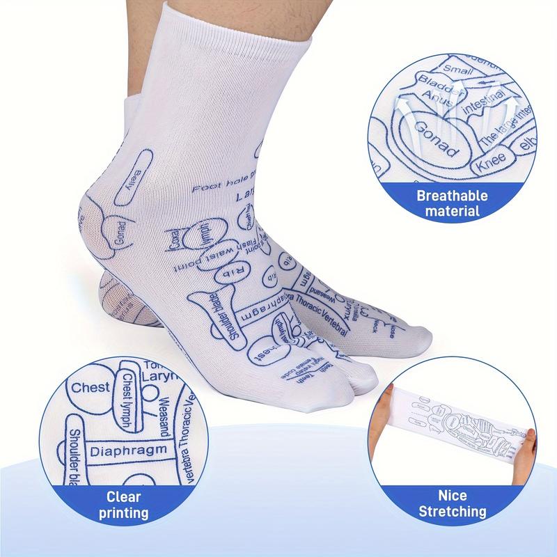 Foot Reflexology Sock Set With Massage Tool, Acupressure Reflexology Socks Relief Body Stress & Aches, Feet Acupuncture Point Massage Pen Trigger Health & Wellness Messager Socks